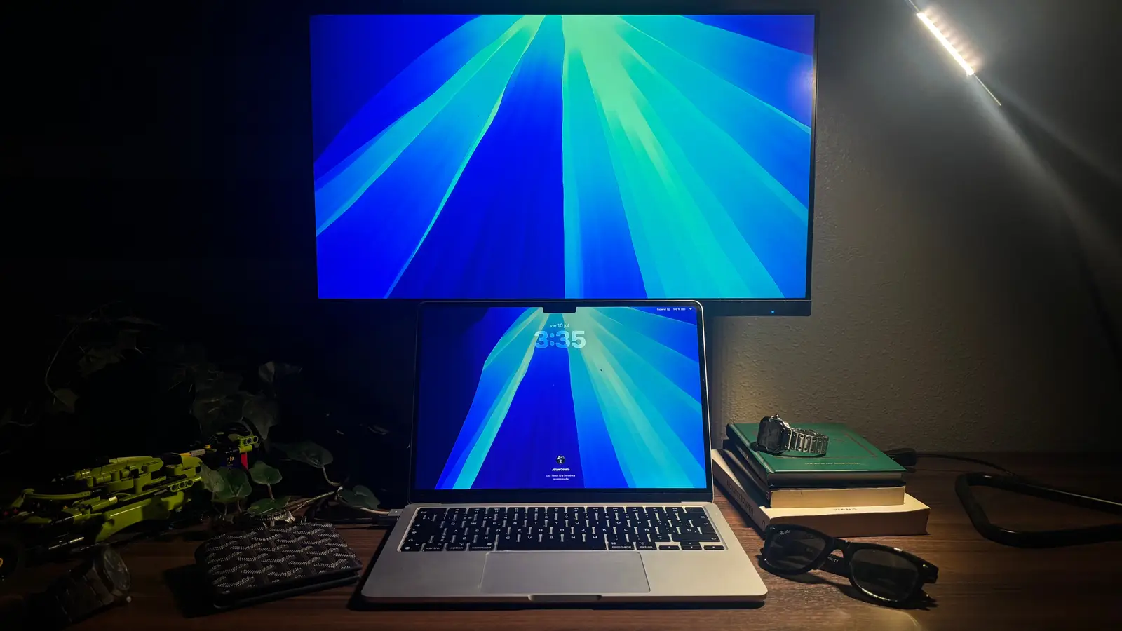 Setup com wallpaper padrão